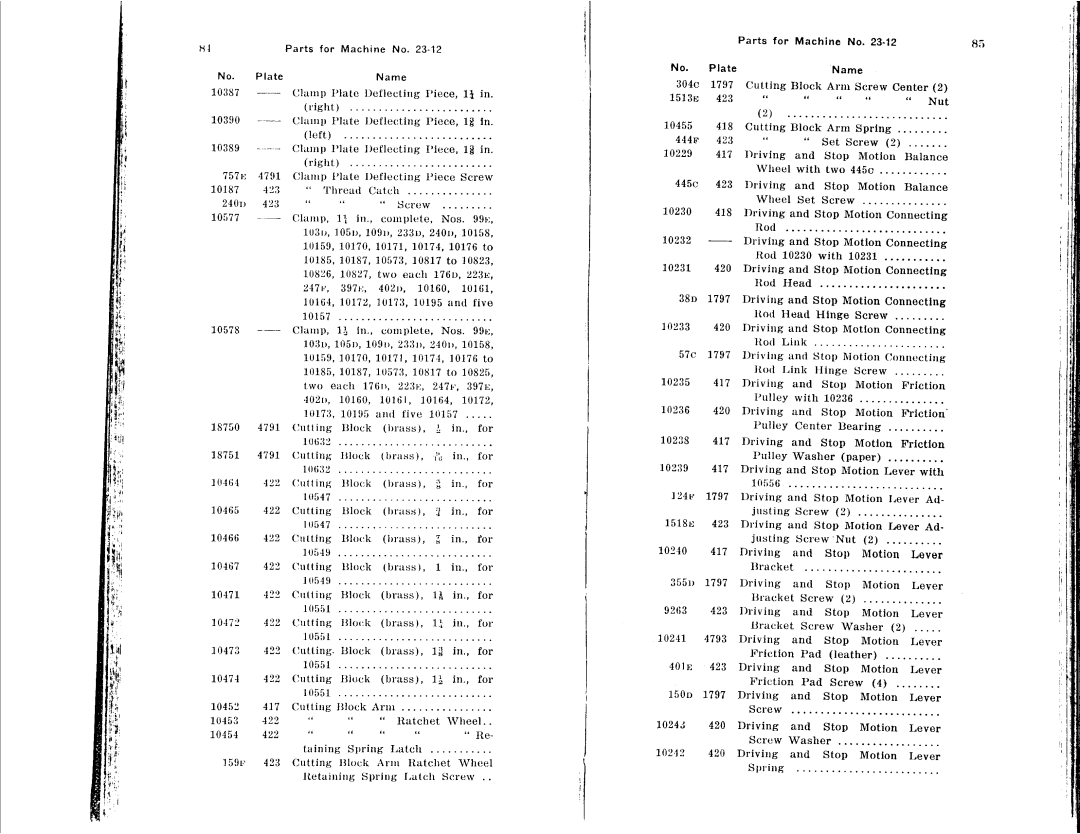 Singer 23-16, 23-22, 23-12, 23-30, 23-4, 23-21 manual 