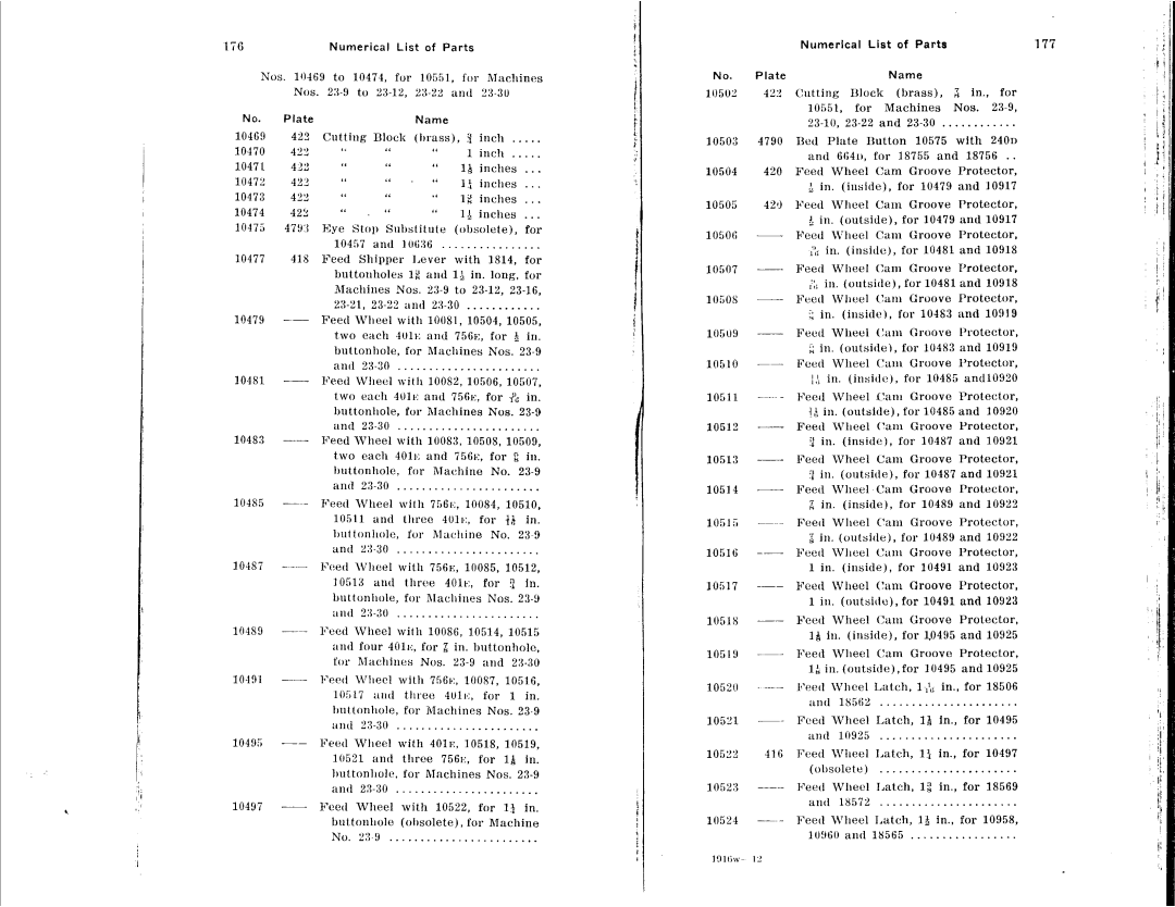 Singer 23-4, 23-16, 23-22, 23-12, 23-30, 23-21 manual 