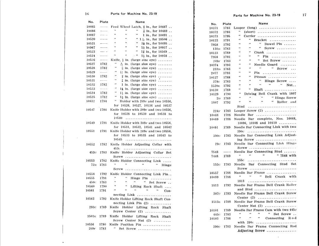 Singer 23-19 manual 