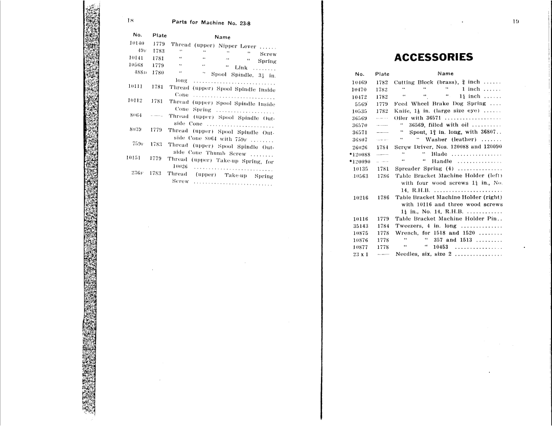 Singer 23-8 manual 