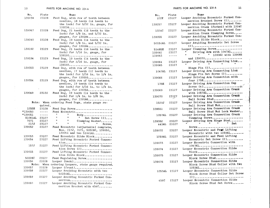 Singer 231-5, 231-4 manual 