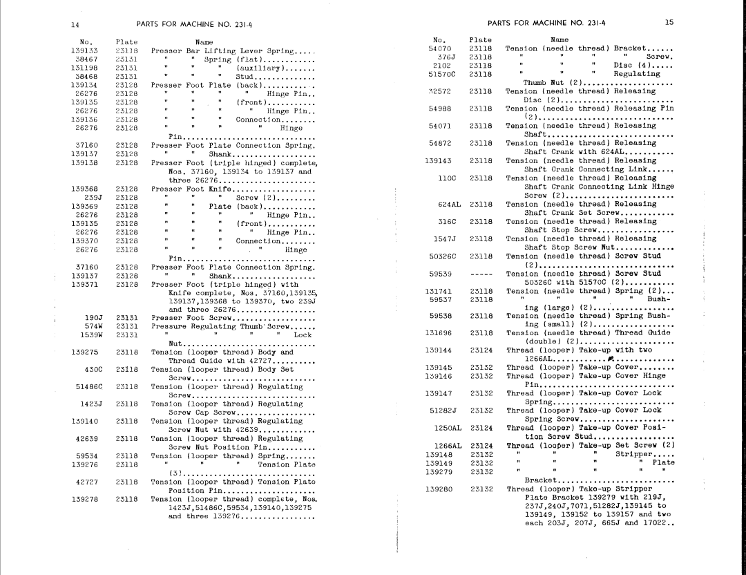 Singer 231-5, 231-4 manual 