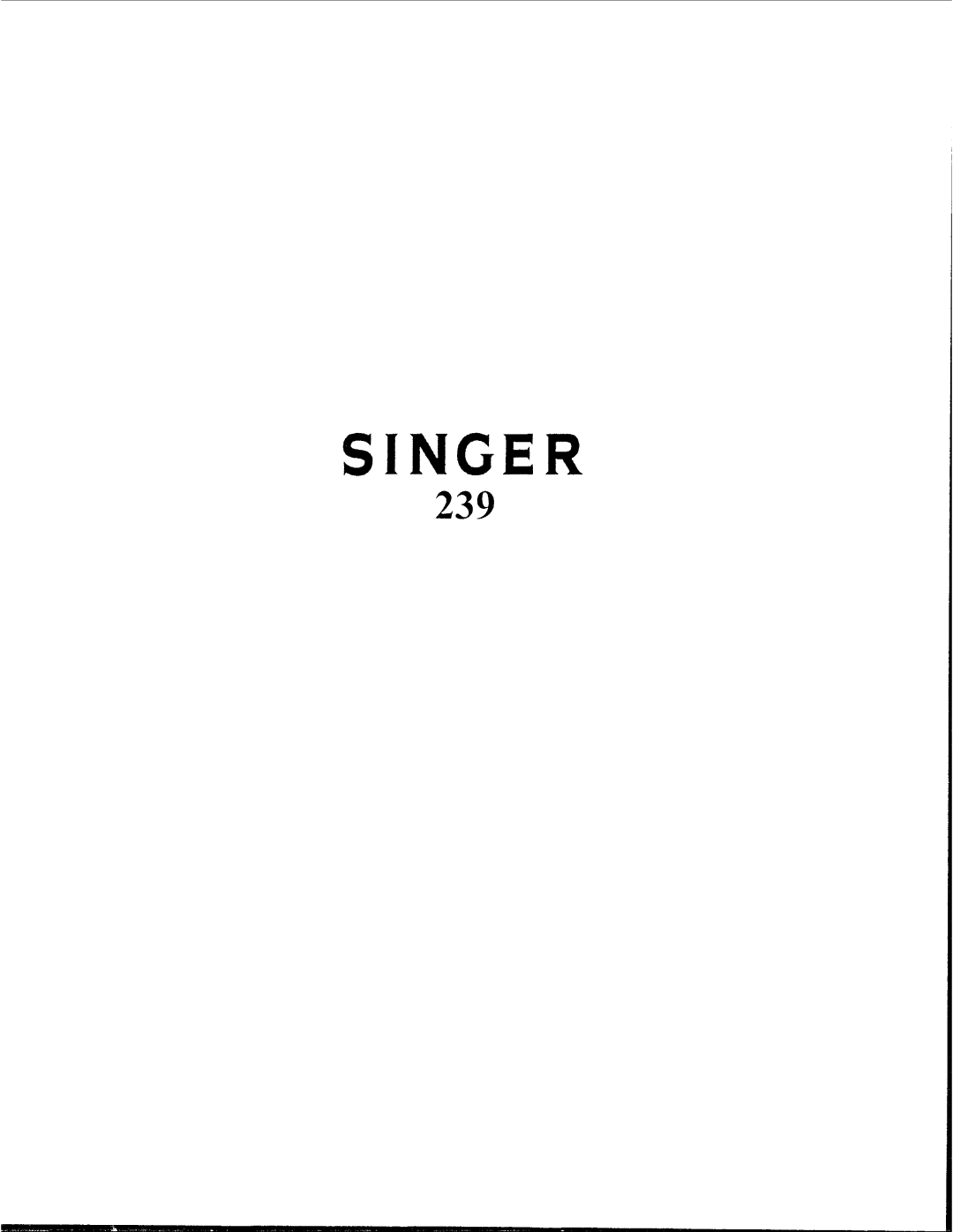 Singer 239 manual 