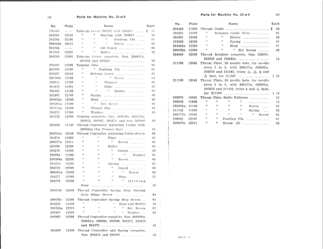 Singer 23W manual 