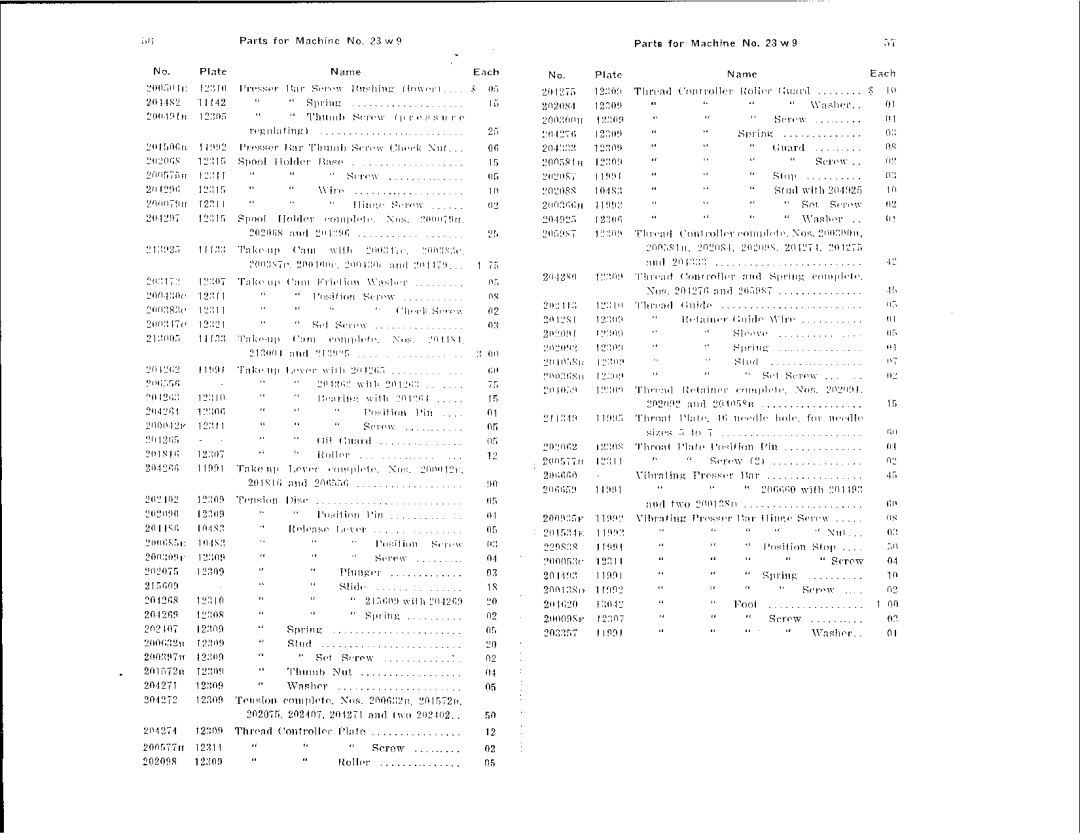 Singer 23W manual 