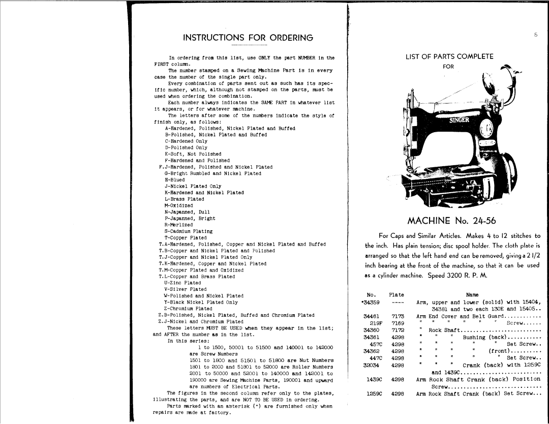 Singer 24-56 manual 