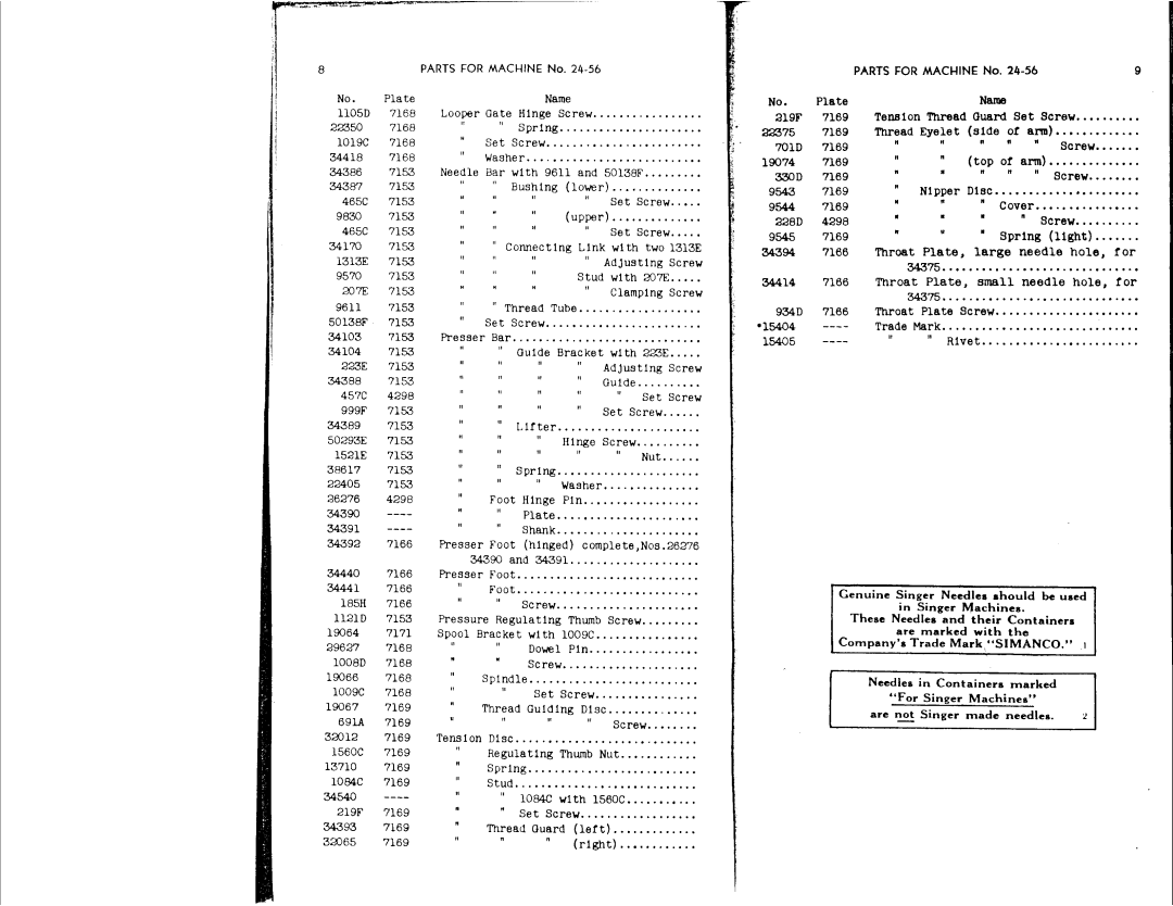 Singer 24-56 manual 