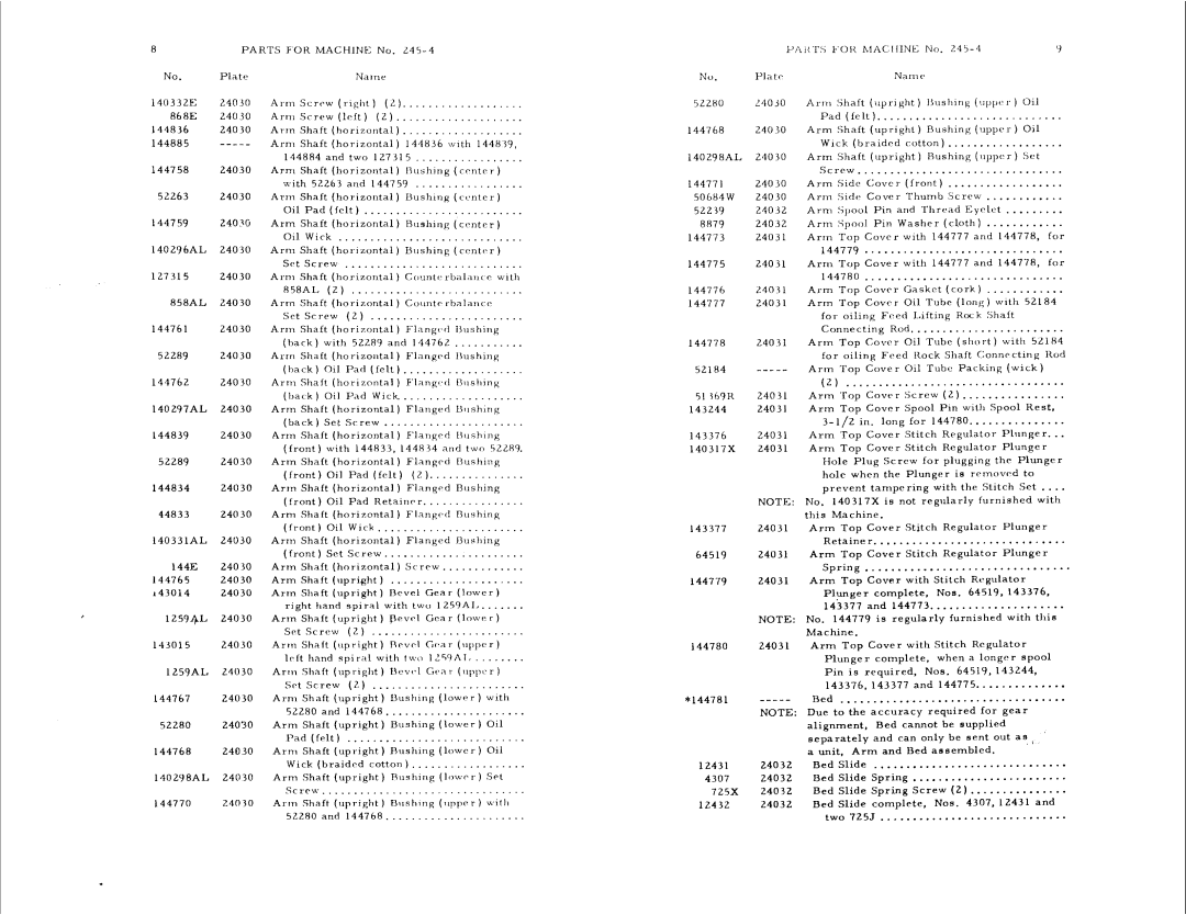 Singer 245-4 manual 