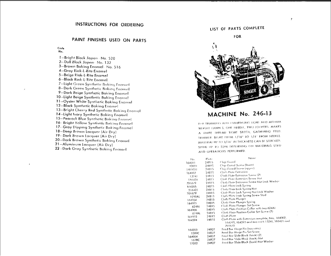 Singer 246-13 manual 