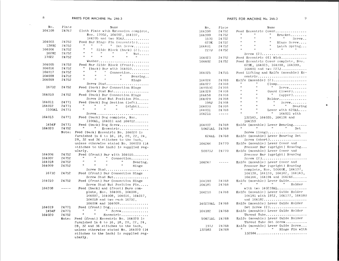 Singer 246-3 manual 