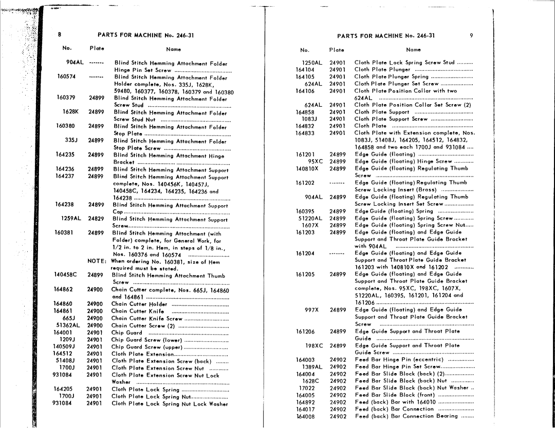 Singer 246-31 manual 