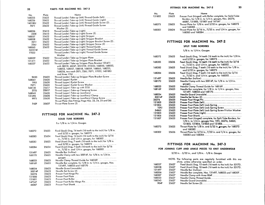 Singer 247-2, 247-3 manual 