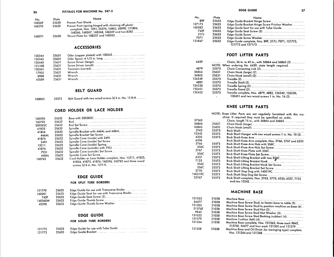 Singer 247-2, 247-3 manual 