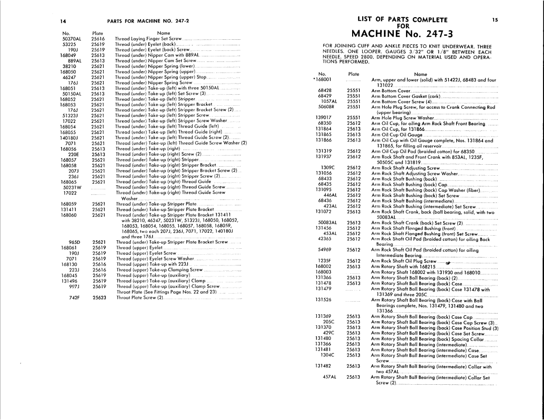 Singer 247-2, 247-3 manual 