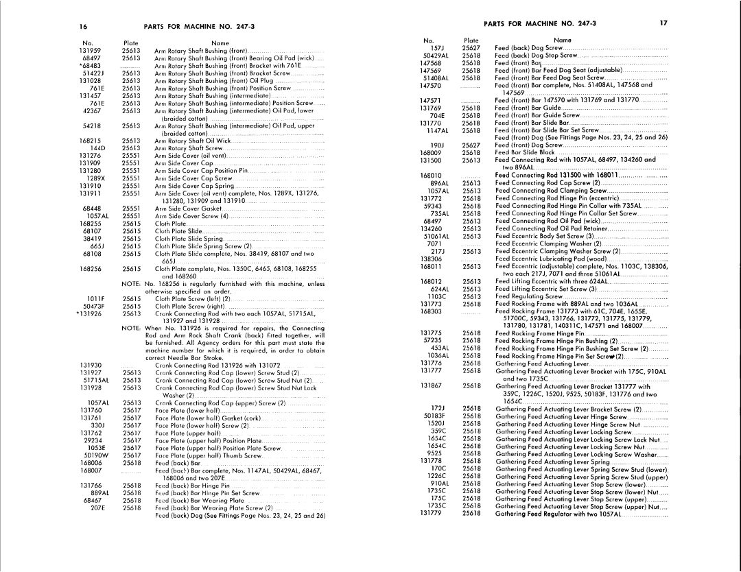 Singer 247-3, 247-2 manual 