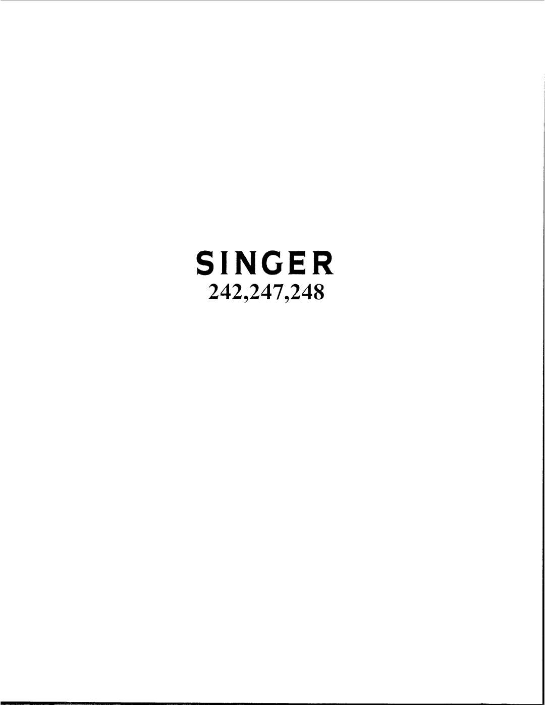 Singer 242, 247, 248 manual 