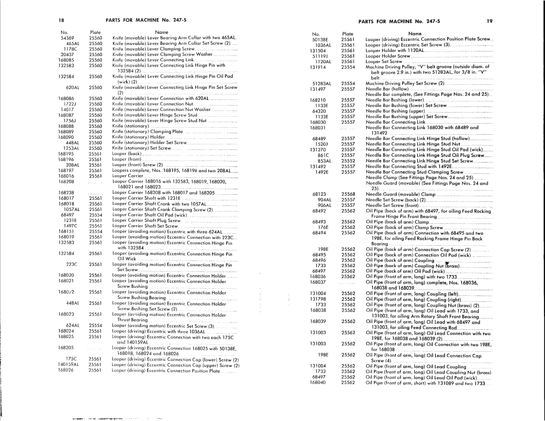 Singer 247-4, 247-5 manual 