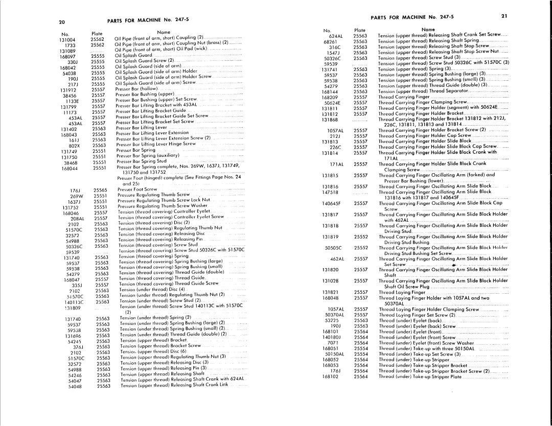 Singer 247-5, 247-4 manual 