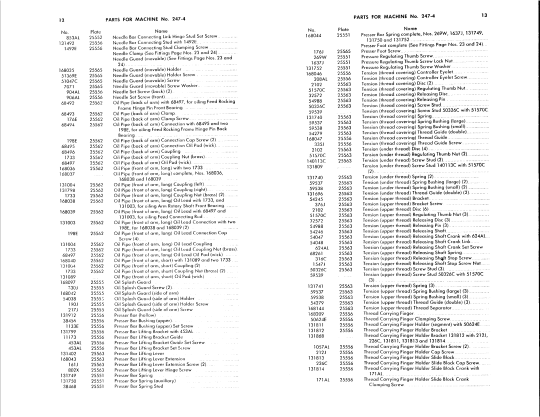 Singer 247-5, 247-4 manual 