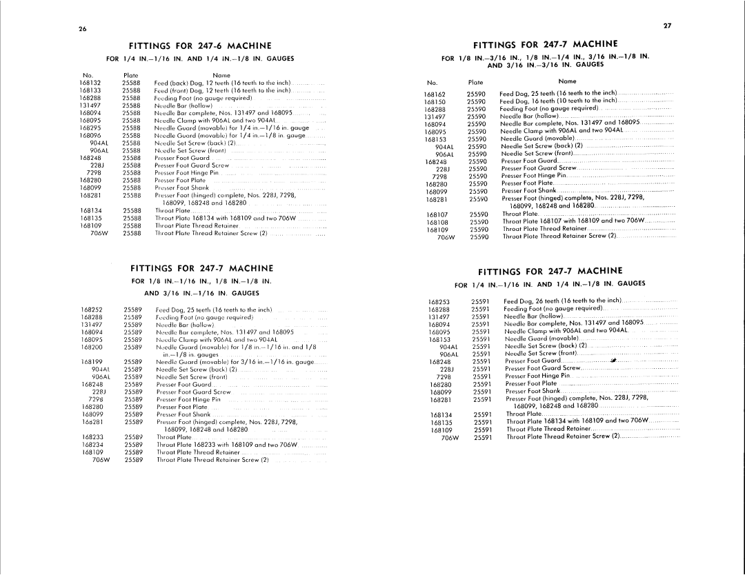 Singer 247-6, 247-7 manual 