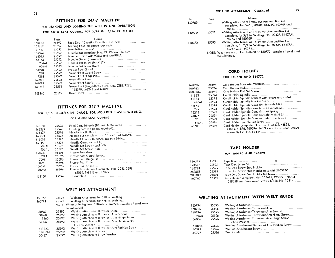 Singer 247-7, 247-6 manual 