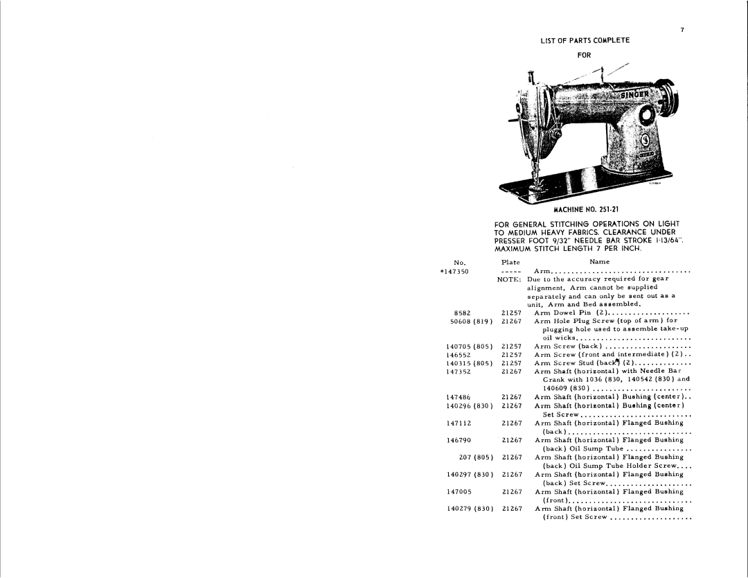 Singer 251-21 manual 