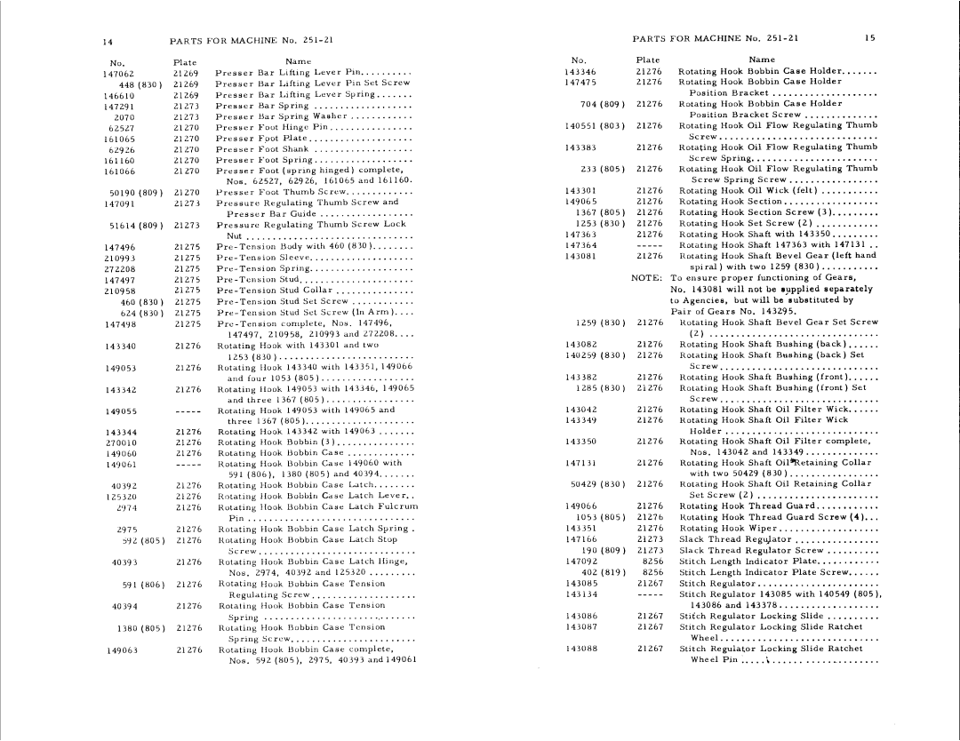 Singer 251-21 manual 