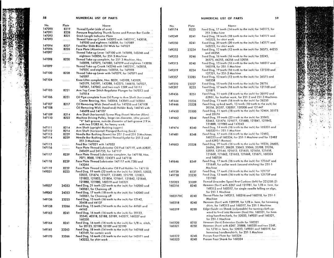 Singer 251-3, 251-1, 251-2 manual 