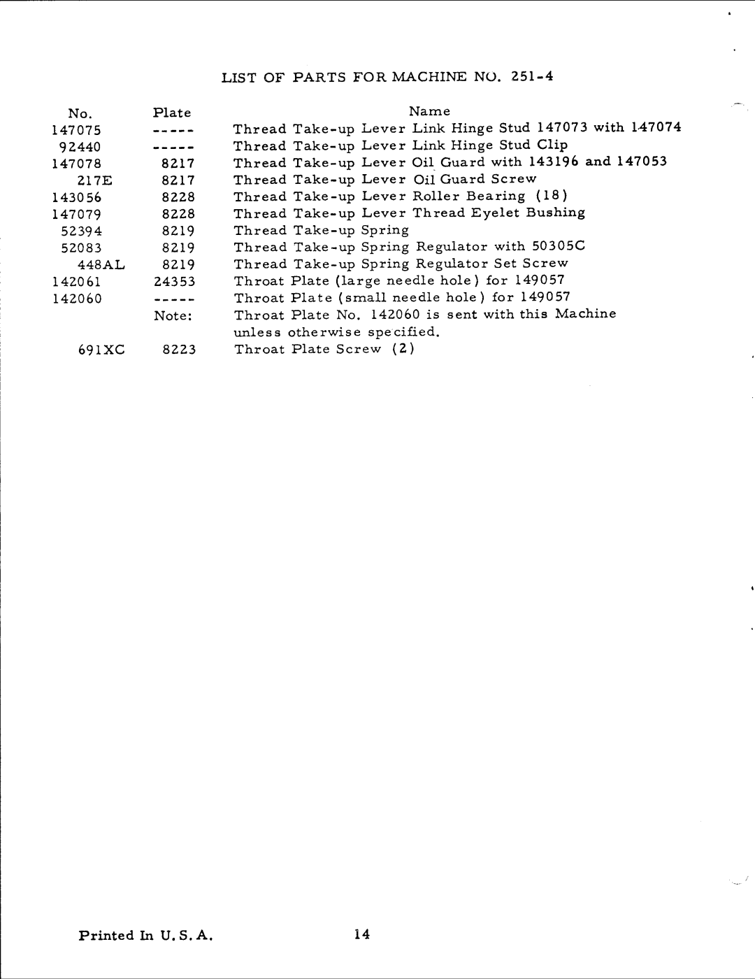 Singer 251-4, 251-6 manual 