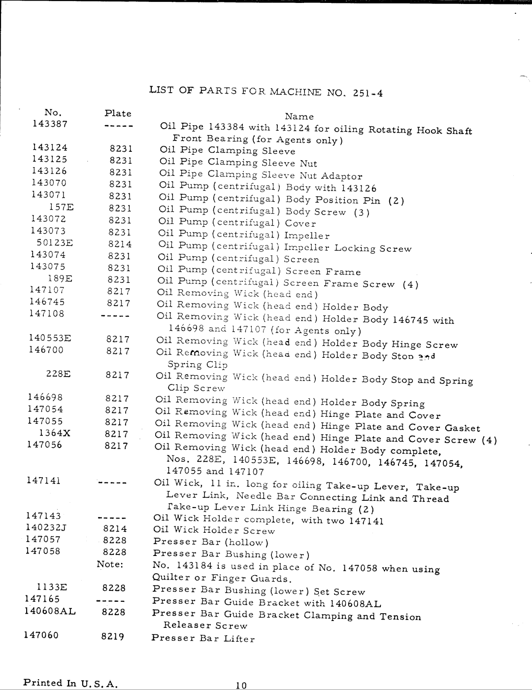 Singer 251-4, 251-6 manual 