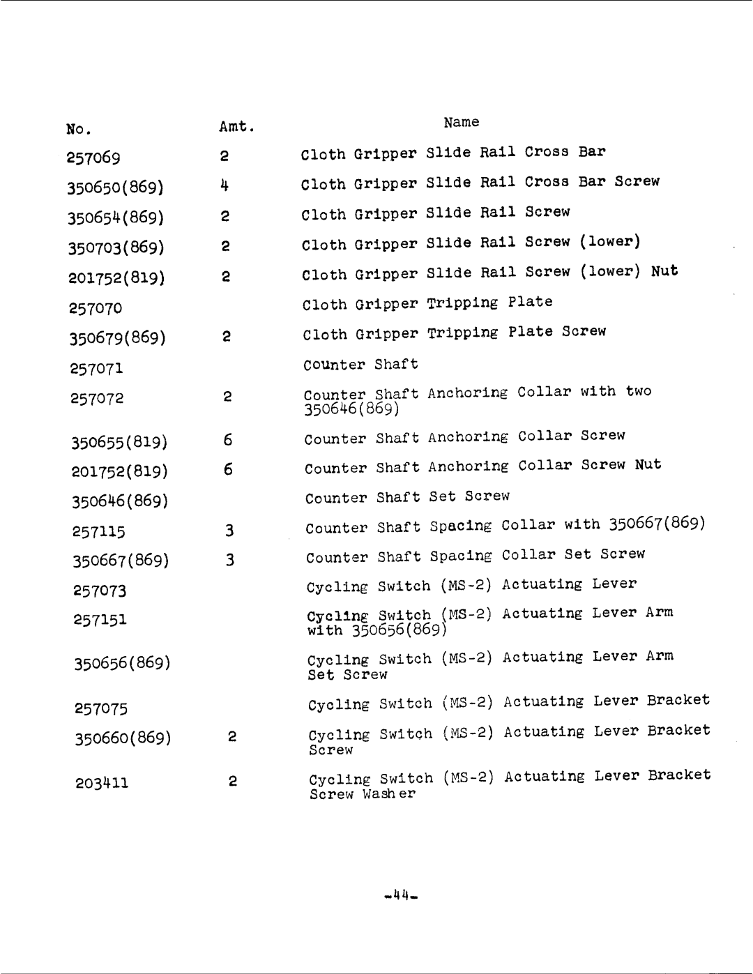 Singer 256-5 manual 