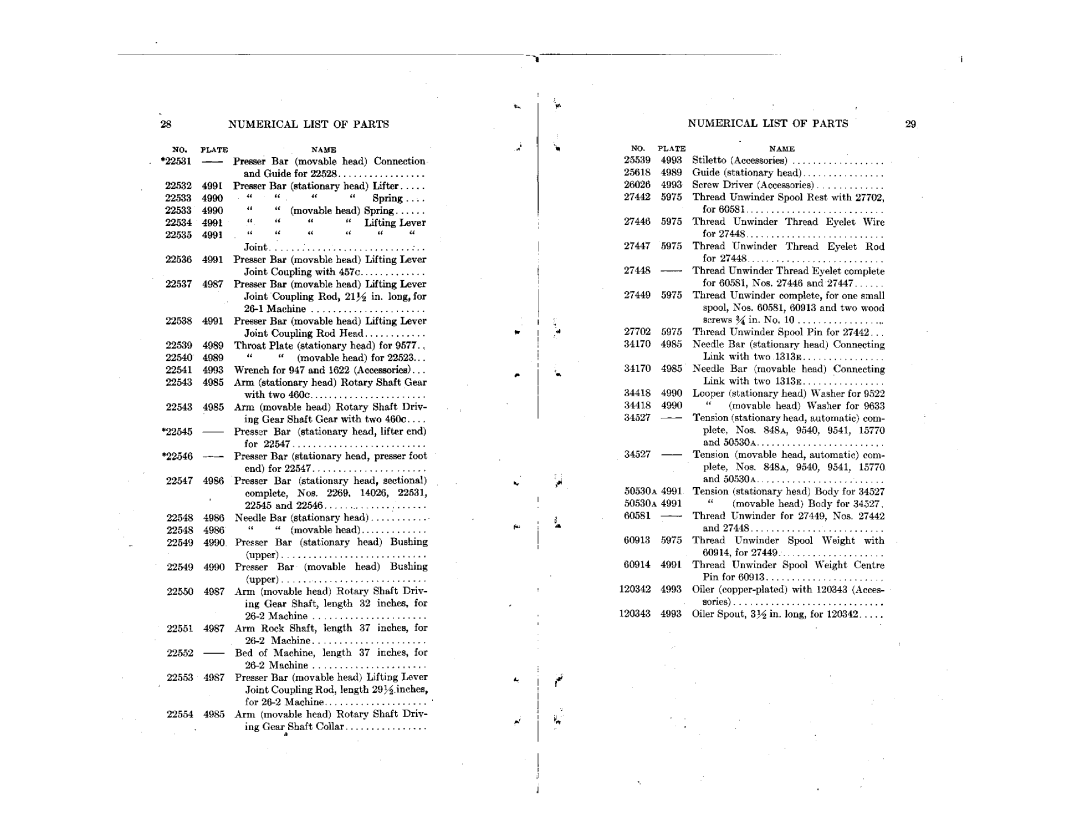 Singer 26-2, 26-1 manual 