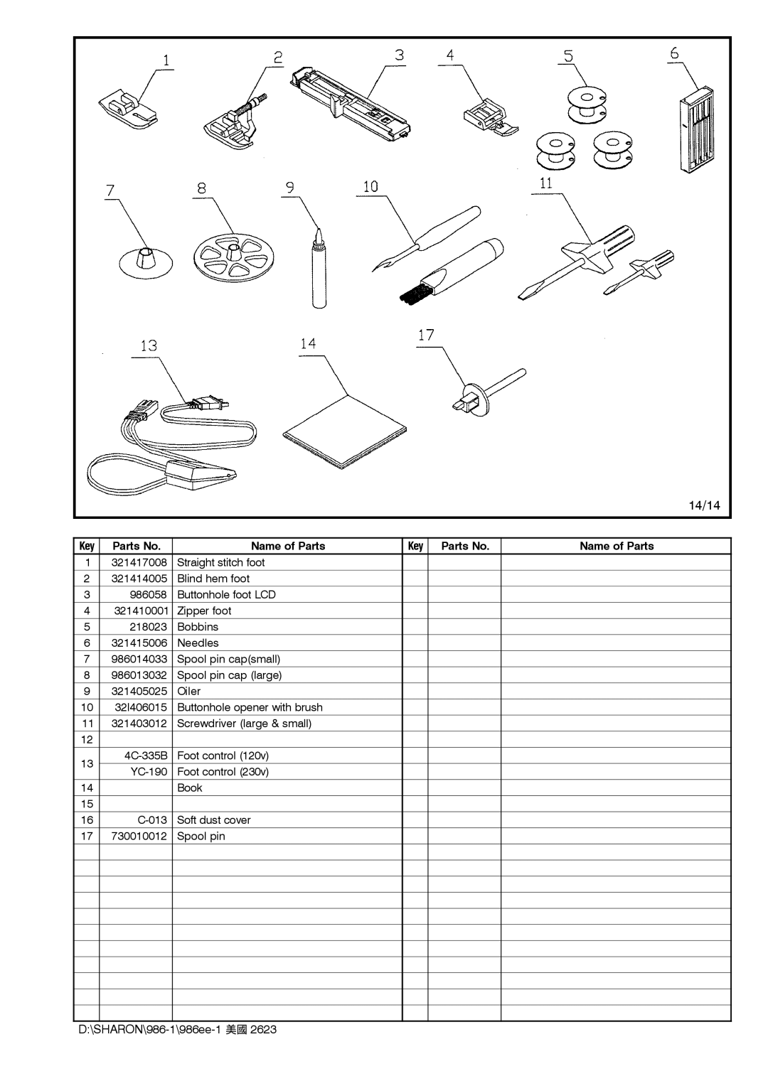 Singer 2623 manual 14/142 