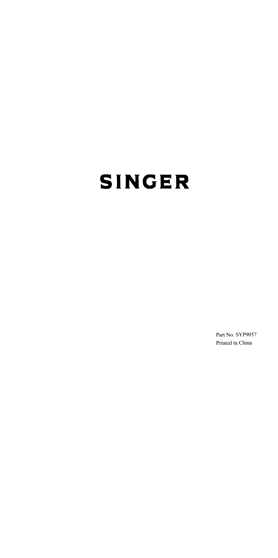 Singer 2691D200G manual 