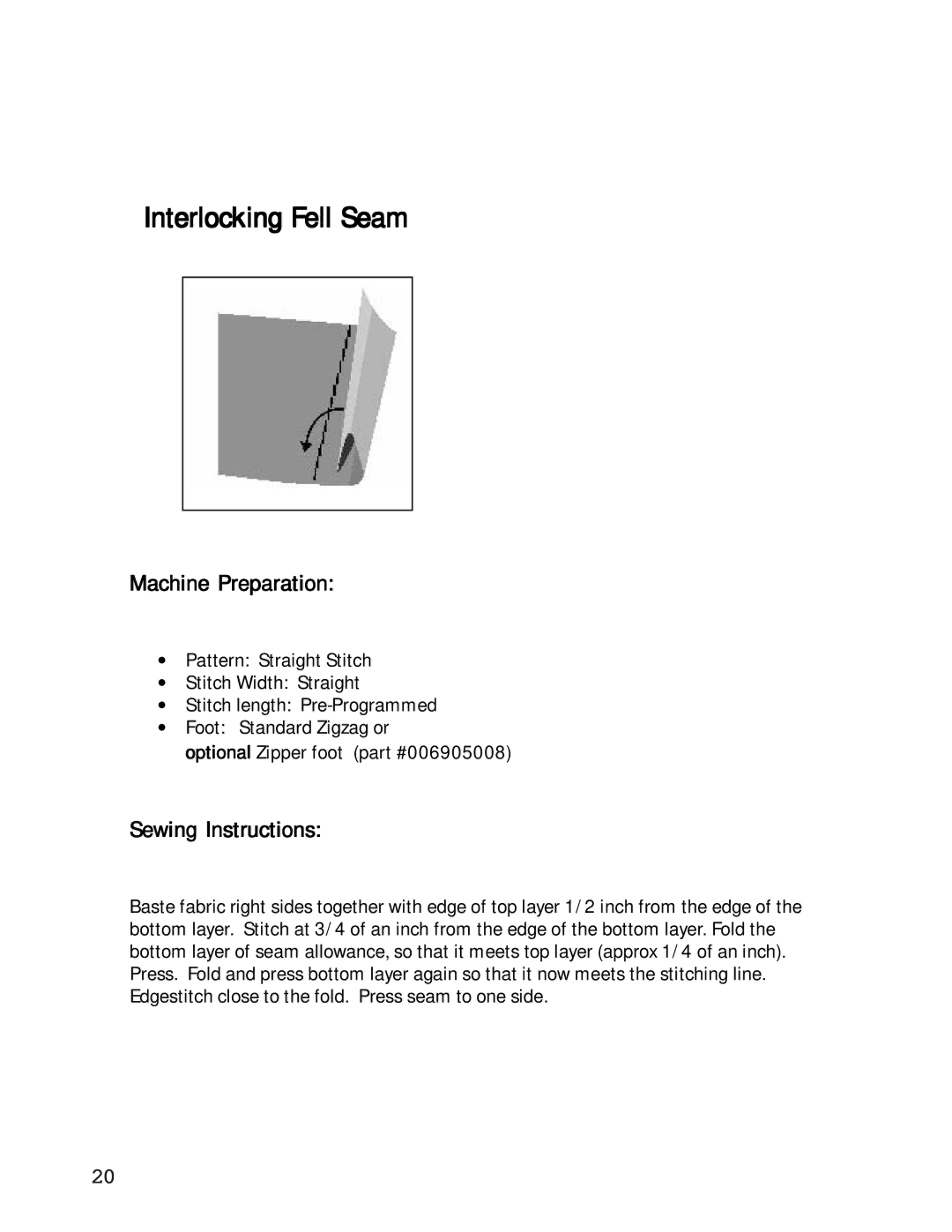 Singer 27 manual Interlocking Fell Seam 