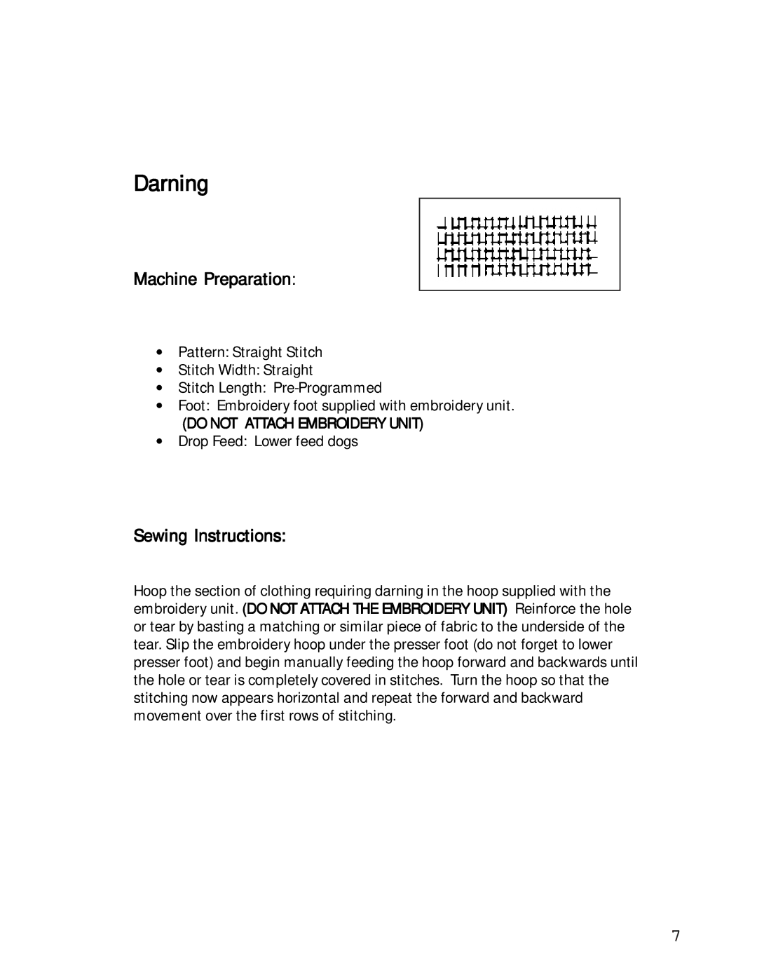 Singer 27 manual Darning 