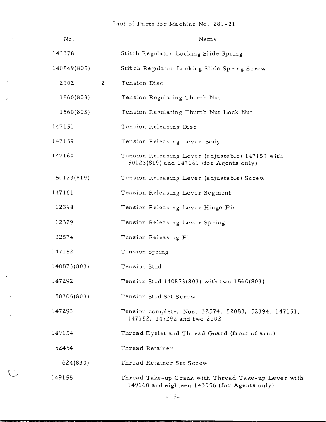 Singer 281-21 manual 