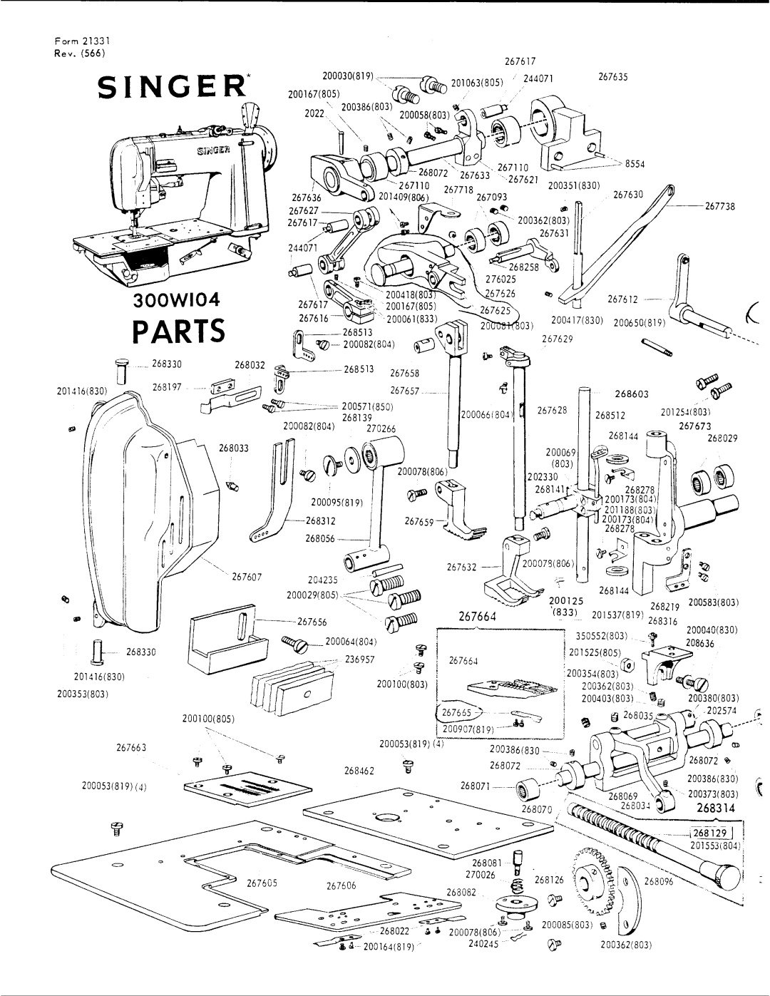 Singer 300W104 manual 