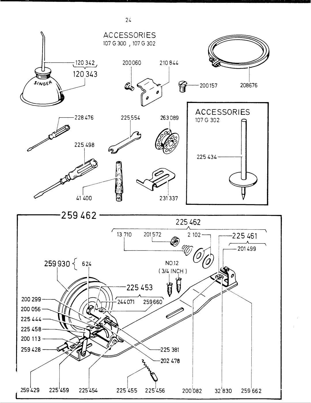 Singer 302, G300 manual 