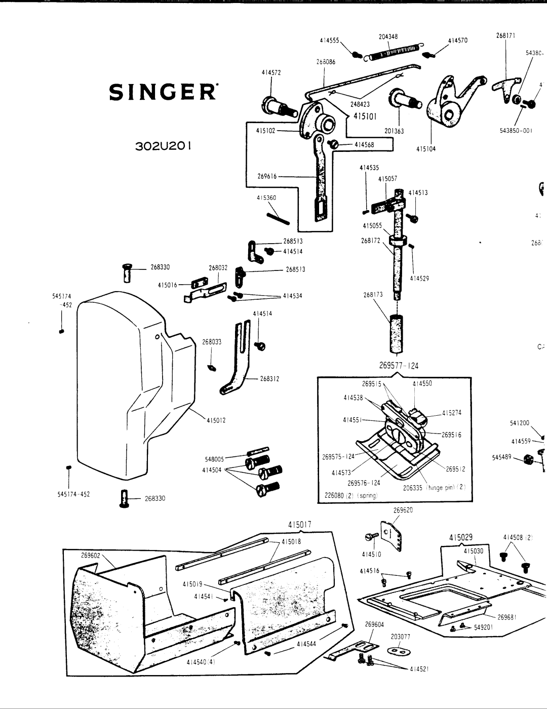 Singer 302U201 manual 