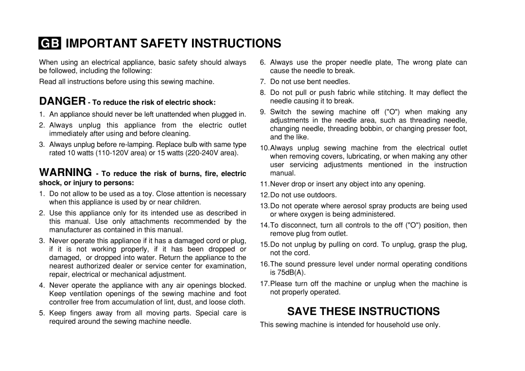 Singer 3116, 50T8 E99670 instruction manual $ ! % 