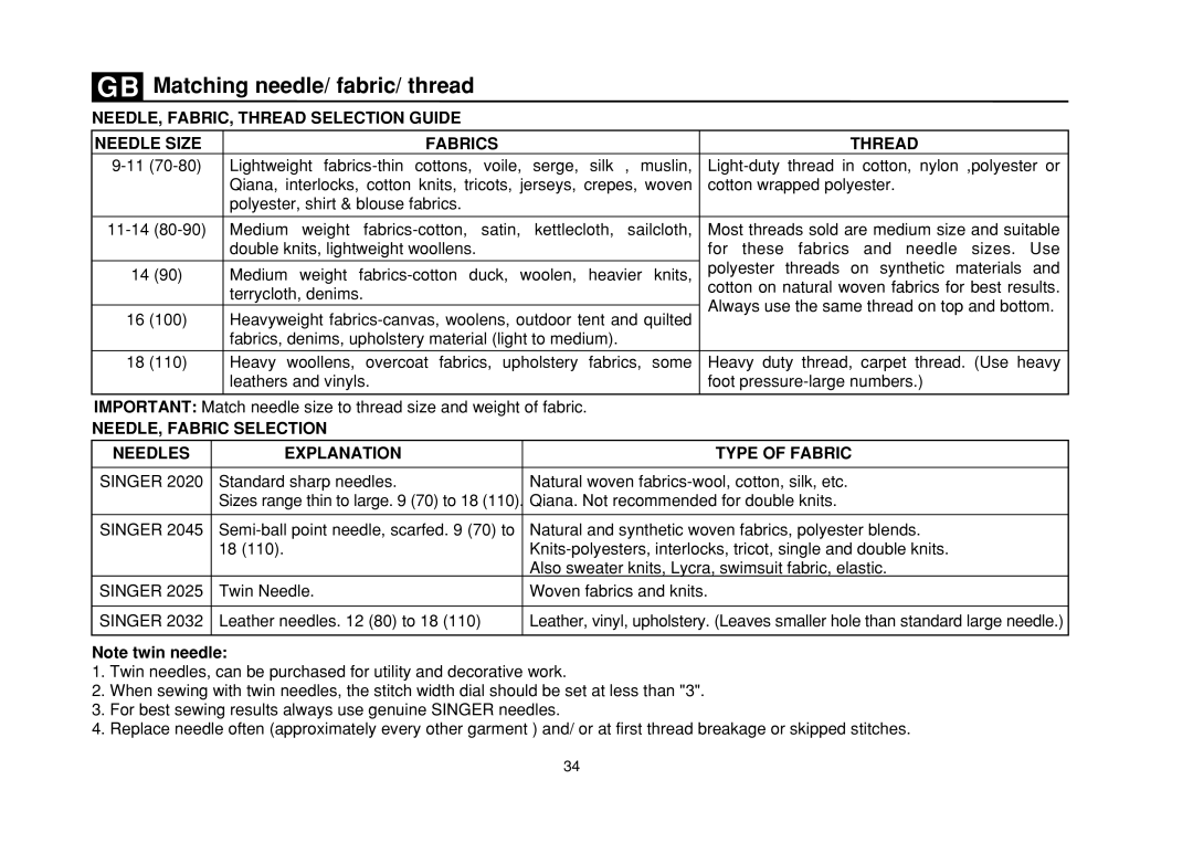 Singer 50T8 E99670, 3116 instruction manual # B 