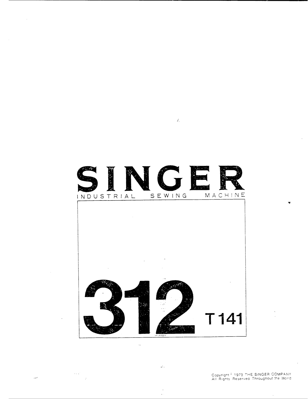 Singer 312 T141 manual 