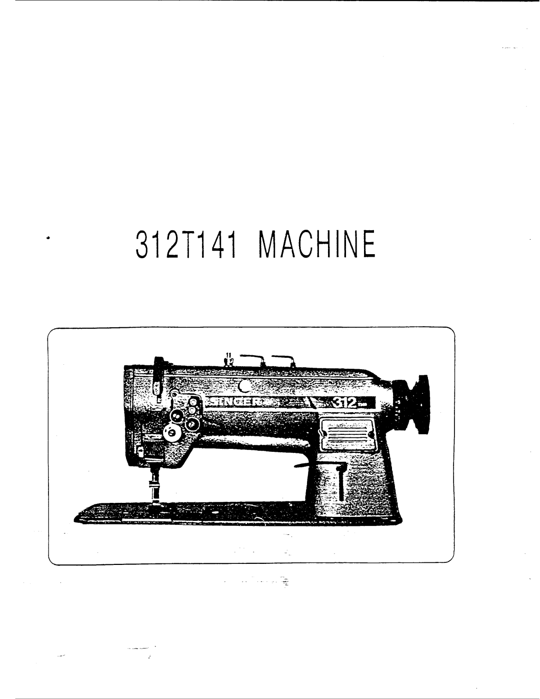 Singer 312 T141 manual 