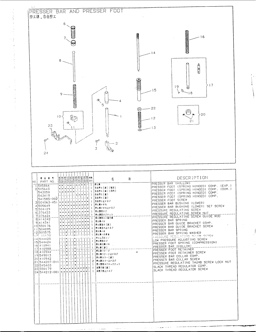 Singer 240G, 318B, 310G, 210G, 200B, 210B, 240B, 200G, 310B, 300G, 300B manual 