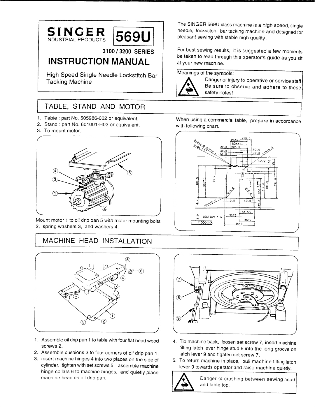 Singer 3100, 3200 manual 