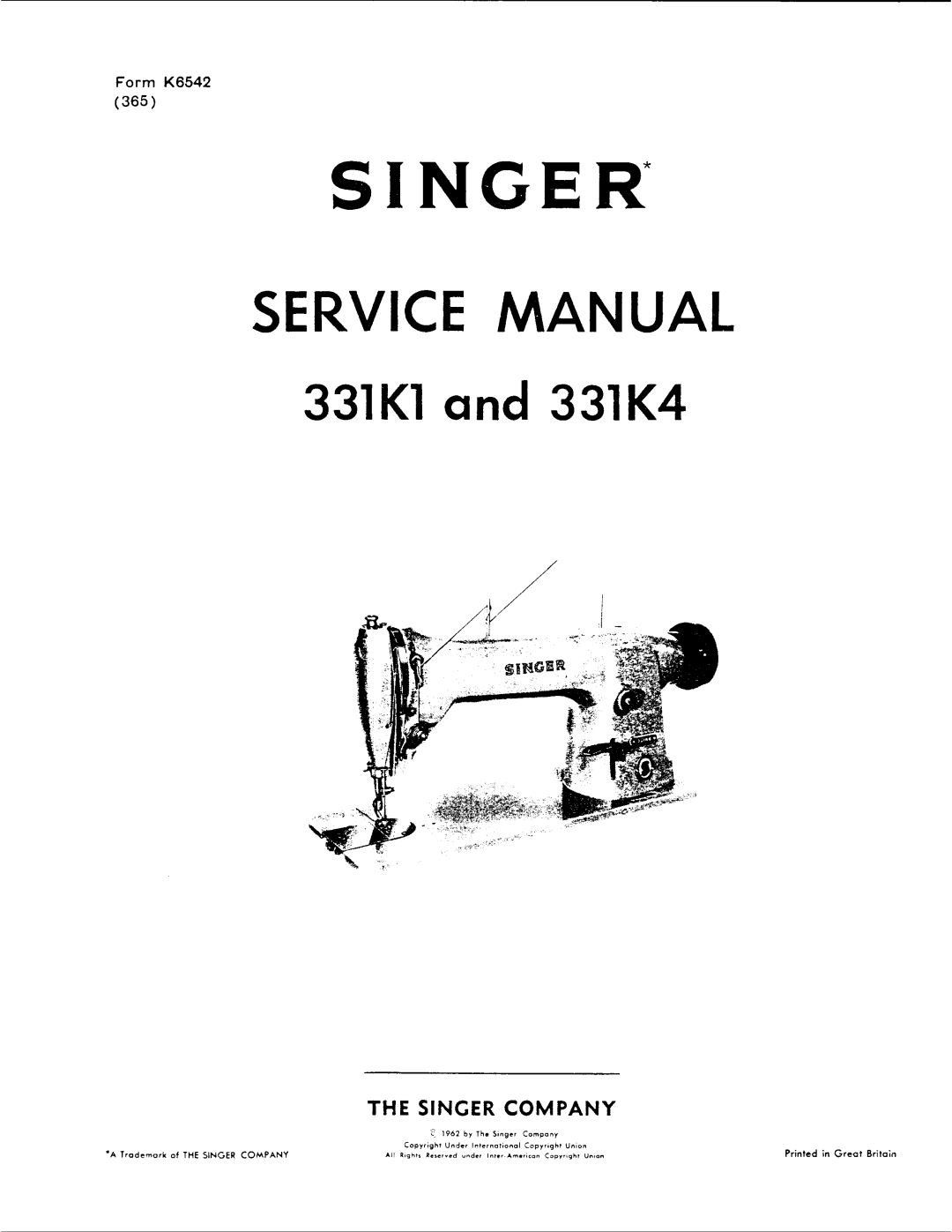 Singer 331K1, 331K4 manual 