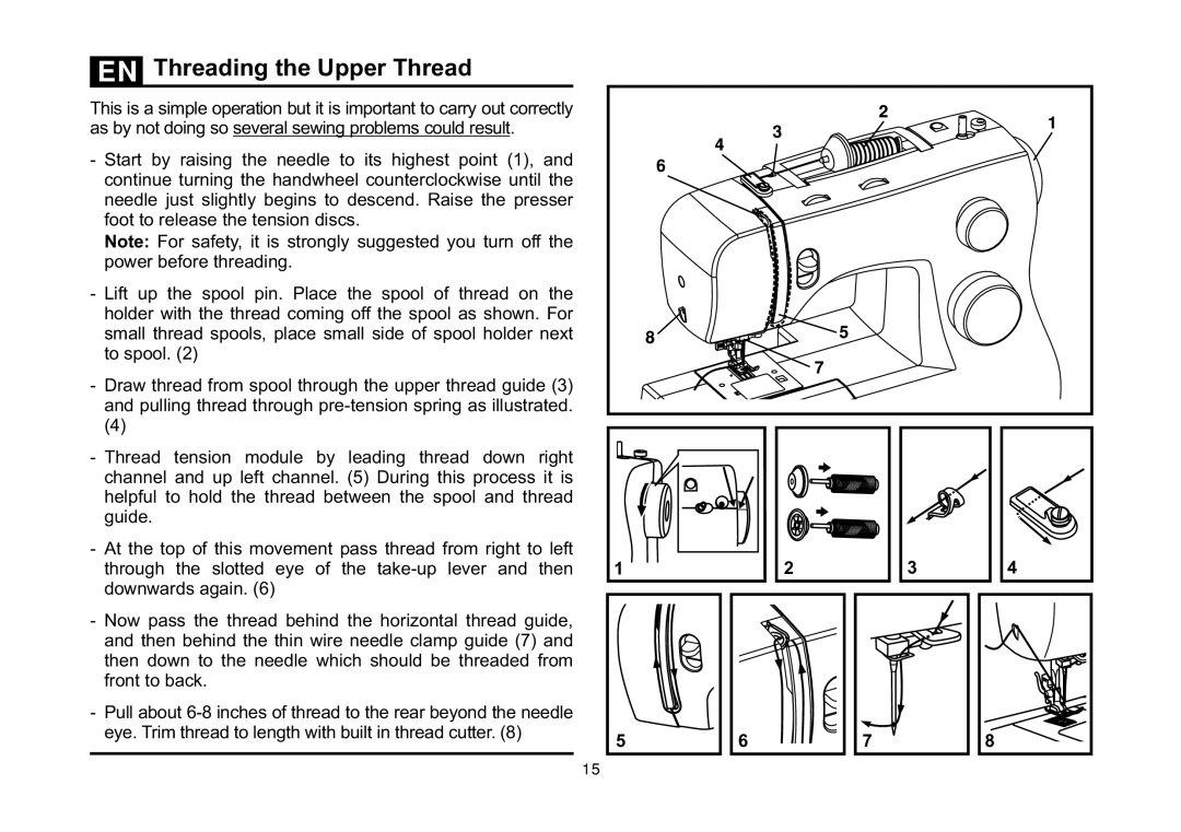 Singer 3323 instruction manual Threading the Upper Thread 