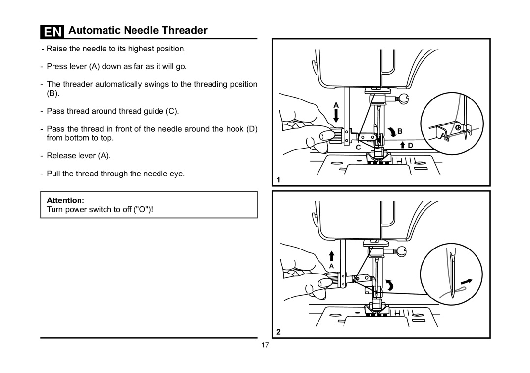 Singer 3323 instruction manual Automatic Needle Threader 