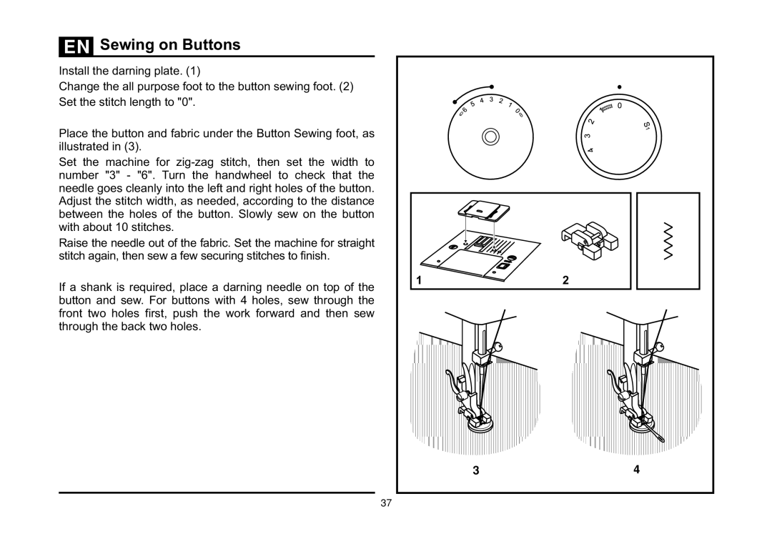 Singer 3323 instruction manual Sewing on Buttons 